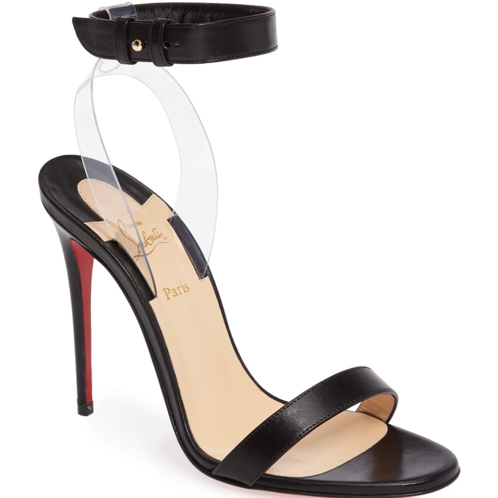 Christian louboutin jonatina black sandal heel size 41